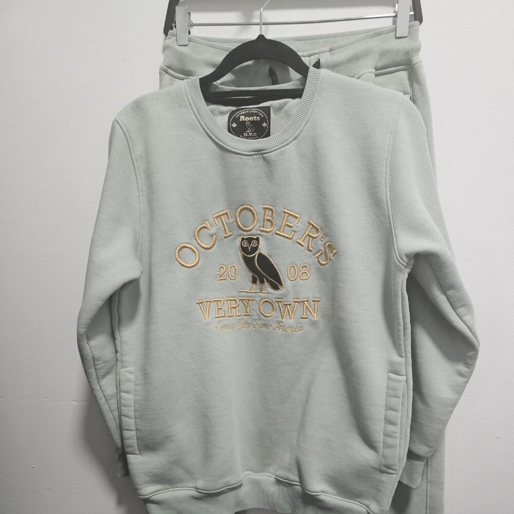 October's Very Own OVO Drake Roots Sweater Pants Tracksuit set size L Green